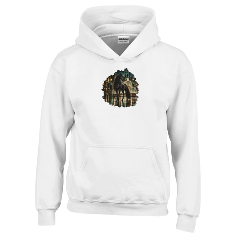 Rappe in der Art-déco-Stadtnacht – Kinder-Hoodie