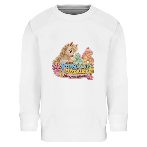 Mit Ponys wird gefeiert! (6 Jahre) – Kinder-Pullover