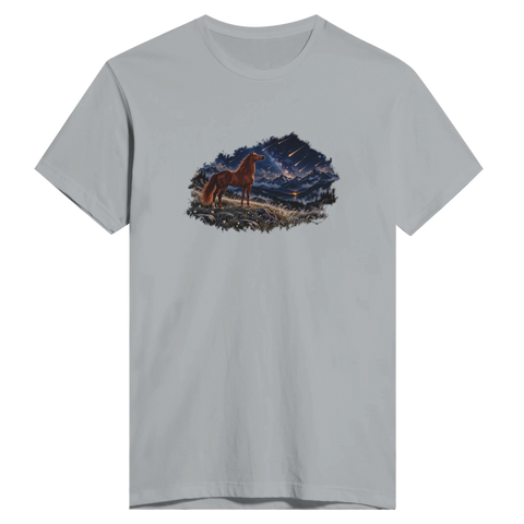 Fuchs unter Sternschnuppen – Herren-T-Shirt
