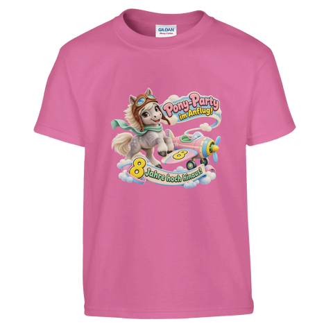 Pony-Party im Anflug! (8 Jahre) – Kinder-T-Shirt