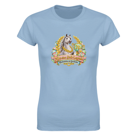 70 und eine Stall-Legende – Damen-T-Shirt