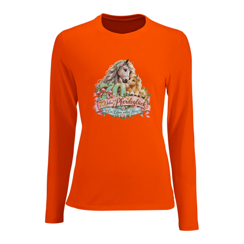 70 Jahre Pferdeglück – Damen-Langarmshirt