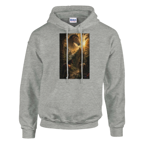 Dschungeltempel im Goldlicht – Hoodie