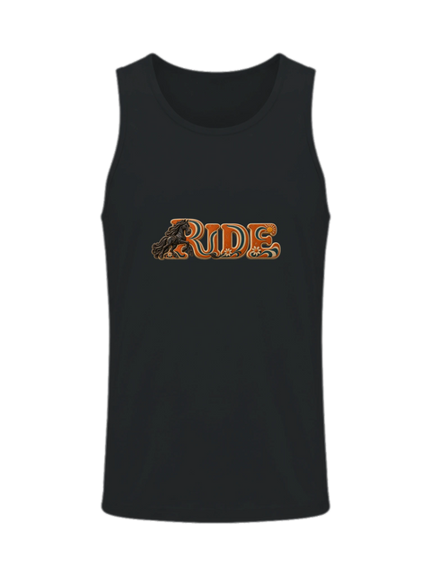 Ride – Friese im Retro-Orange – Herren-Tank-Top