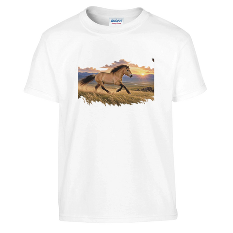 Falbe in der Steppe – Kinder-T-Shirt