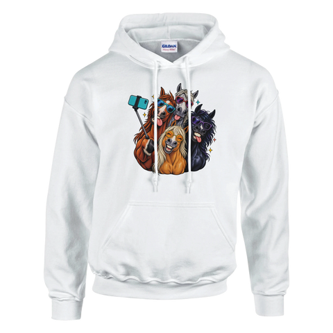 Selfie-Pferde mit Sonnenbrillen – Hoodie