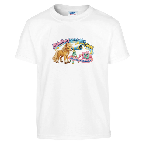 Mein Pony kennt den Weg zum Glück! (13 Jahre) – Kinder-T-Shirt