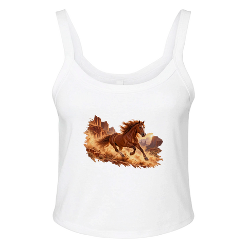 Mustang im roten Canyon – Ripp-Tank-Top