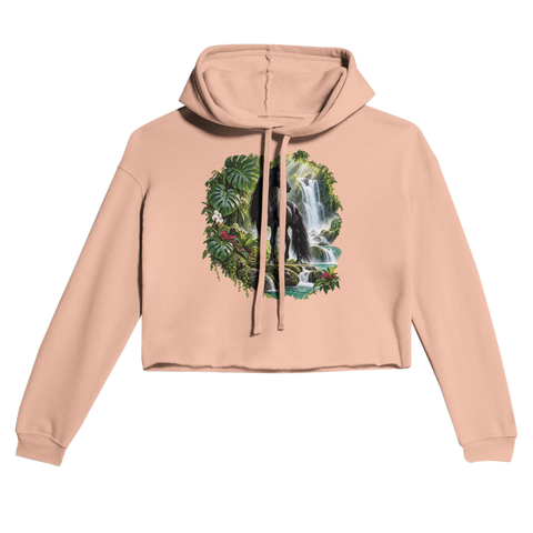 Rappe am Dschungelwasserfall – Cropped Hoodie
