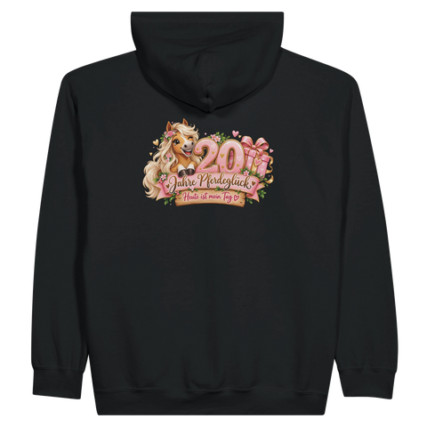 20 Jahre Pferdeglück – Zip-Hoodie mit Rückendruck