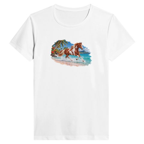 Pinto im türkisen Wasser – Performance-Shirt Damen