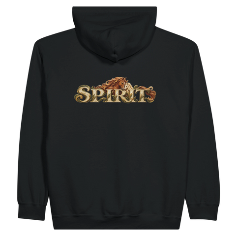 Spirit – Stute und Fohlen – Zip-Hoodie mit Rückendruck