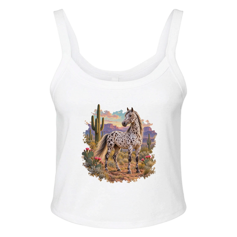 Appaloosa im Wüstental – Ripp-Tank-Top