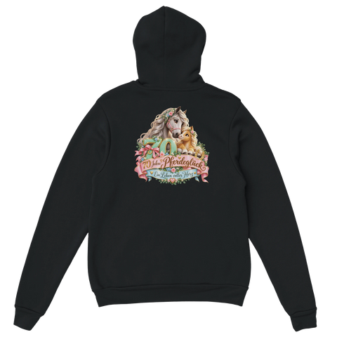 70 Jahre Pferdeglück – Hoodie mit Rückendruck