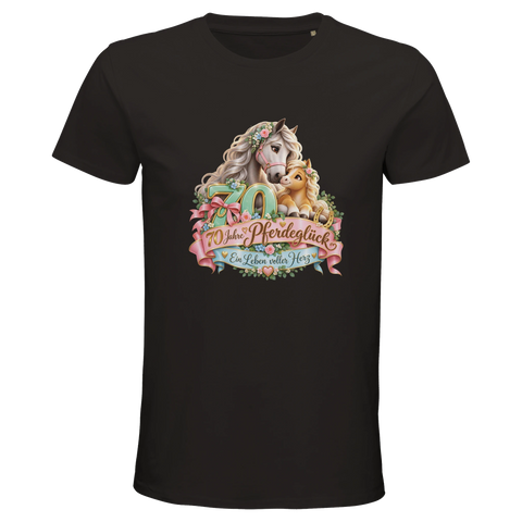 70 Jahre Pferdeglück – Bio-T-Shirt Herren
