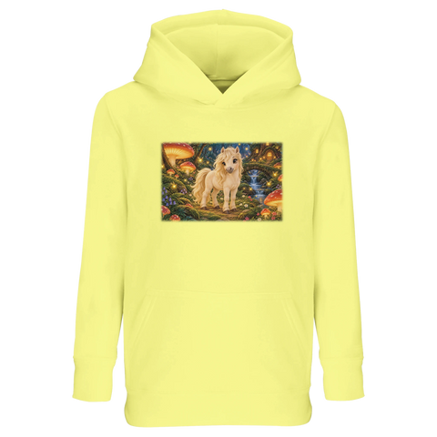 Pony im märchenhaften Pilzwald – Kinder-Hoodie