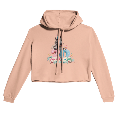 Hufe hoch, ich bin 20! – Cropped Hoodie