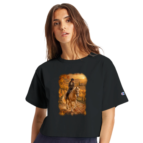 Reiterin im Weinberg – Crop-Top