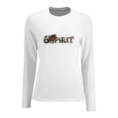 Spirit – Brauner im Galopp – Damen-Langarmshirt