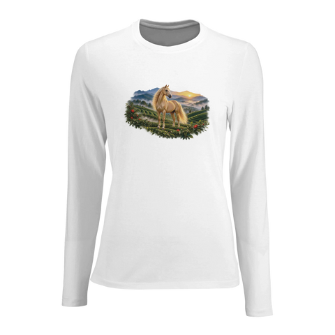 Goldstute auf der Teeplantage – Damen-Langarmshirt