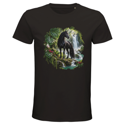 Rappe am Dschungelwasserfall – Bio-T-Shirt Herren