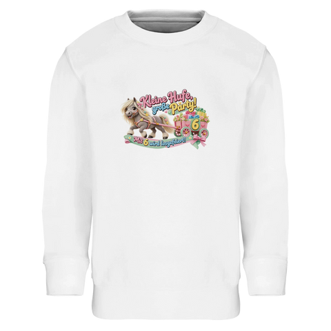 Kleine Hufe, große Party! (6 Jahre) – Kinder-Pullover