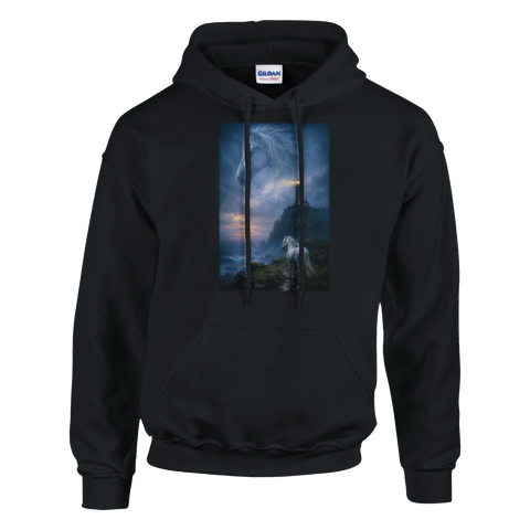 Leuchtturm im Nebelmorgen – Hoodie