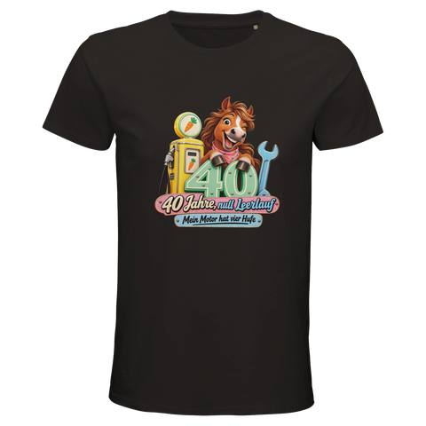 40 Jahre, null Leerlauf – Bio-T-Shirt Herren