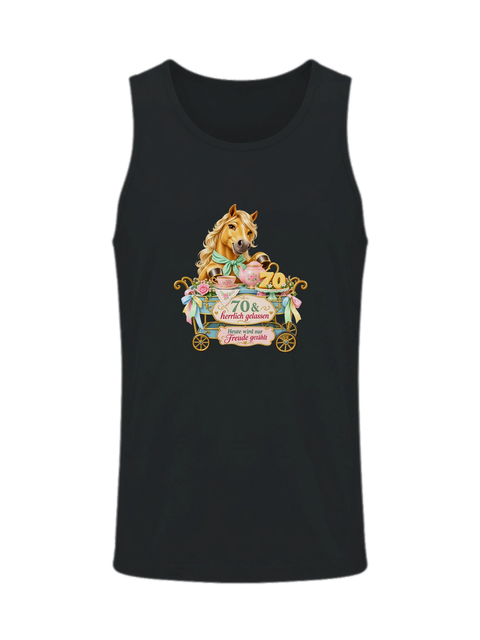 70 und herrlich gelassen – Herren-Tank-Top