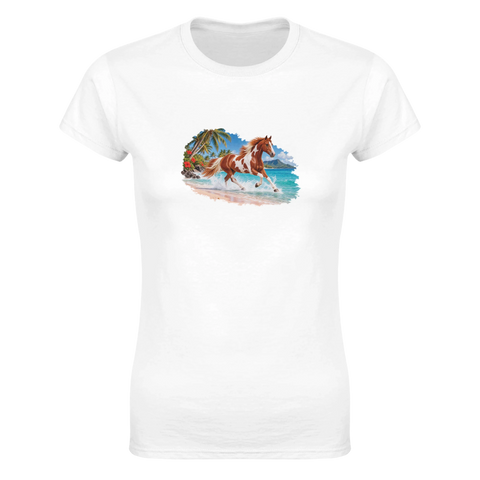 Pinto im türkisen Wasser – Damen-T-Shirt
