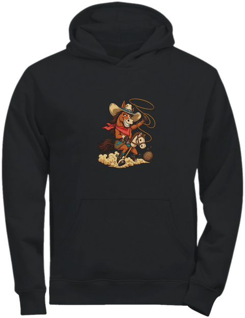 Cowboy auf dem Steckenpferd – Kinder-Hoodie Tee Jays