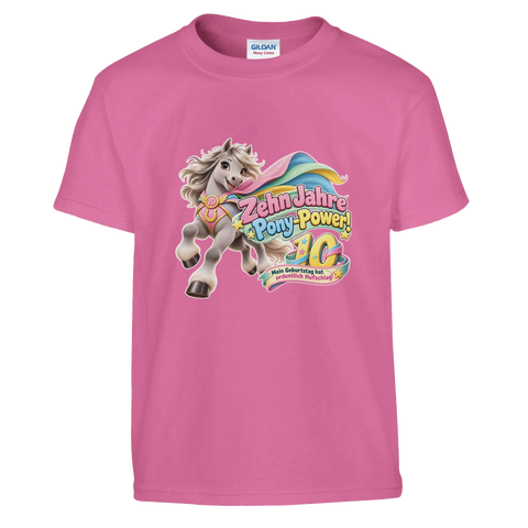 Zehn Jahre Pony-Power! (10 Jahre) – Kinder-T-Shirt