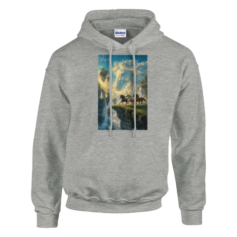 Schwebende Inseln über den Wolken – Hoodie