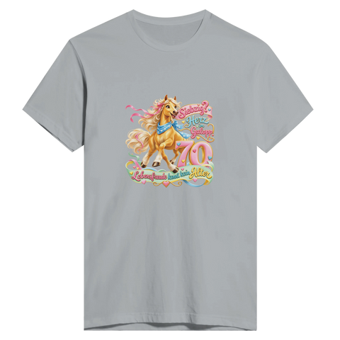 Siebzig? Herz im Galopp! – Herren-T-Shirt