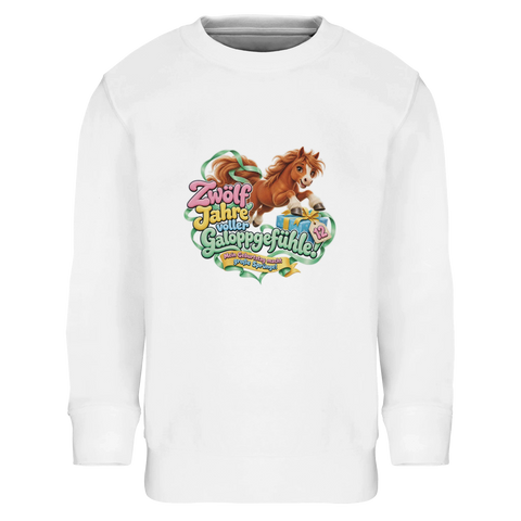 Zwölf Jahre voller Galoppgefühle! (12 Jahre) – Kinder-Pullover