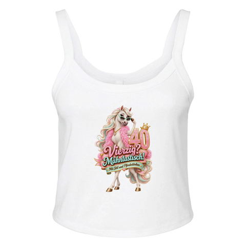 Vierzig? Mähntastisch! – Ripp-Tank-Top