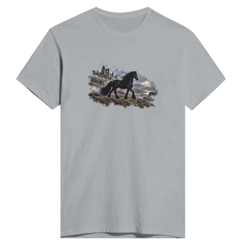 Friese zwischen Nebel und Ruinen – Herren-T-Shirt