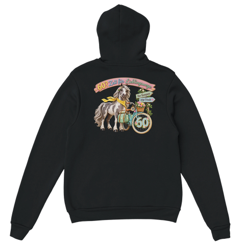 60? Zeit für Lieblingswege – Hoodie mit Rückendruck