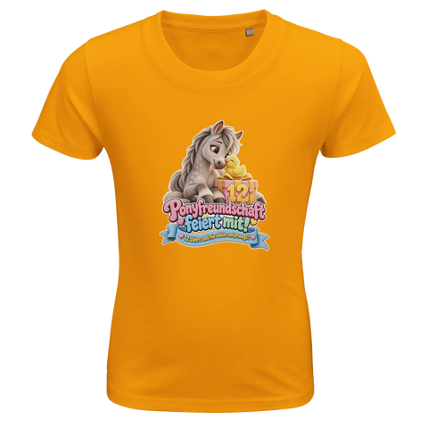 Ponyfreundschaft feiert mit! (12 Jahre) – Kinder-T-Shirt Bio