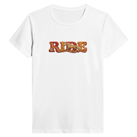 Ride – Palomino im Retro-Rot – Performance-Shirt Damen