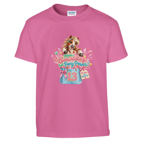 Mein Geburtstag hat Pony-Power! (13 Jahre) – Kinder-T-Shirt