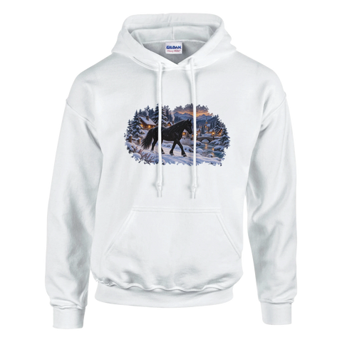 Rappe im verschneiten Bergdorf – Hoodie