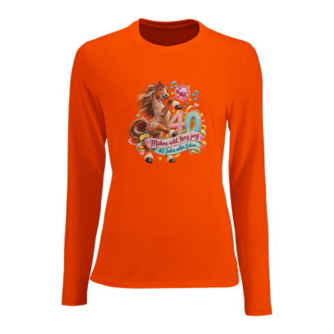 Mähne wild, Herz jung – Damen-Langarmshirt