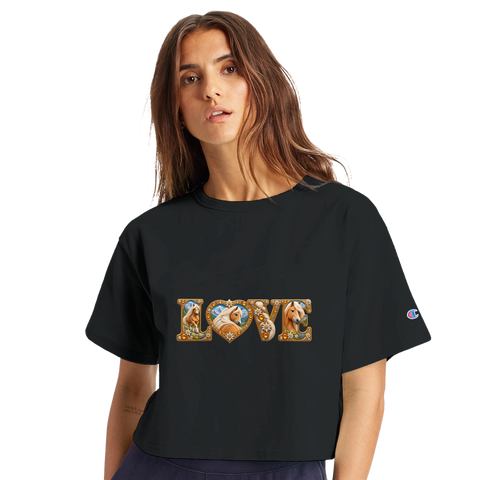 Love – Haflinger mit Edelweiß – Crop-Top