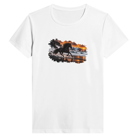 Rappe am Vulkanstrand – Performance-Shirt Damen