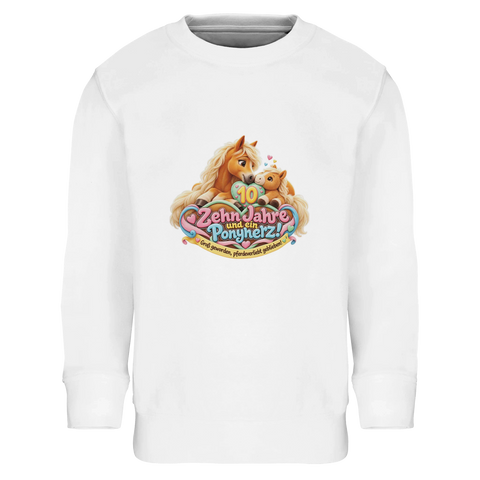 Zehn Jahre und ein Ponyherz! (10 Jahre) – Kinder-Pullover