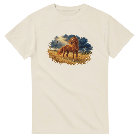 Fuchs im Weizenfeld vor dem Gewitter – T-Shirt