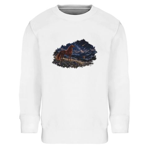 Fuchs unter Sternschnuppen – Kinder-Pullover