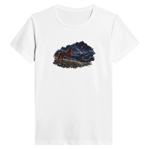 Fuchs unter Sternschnuppen – Performance-Shirt Damen