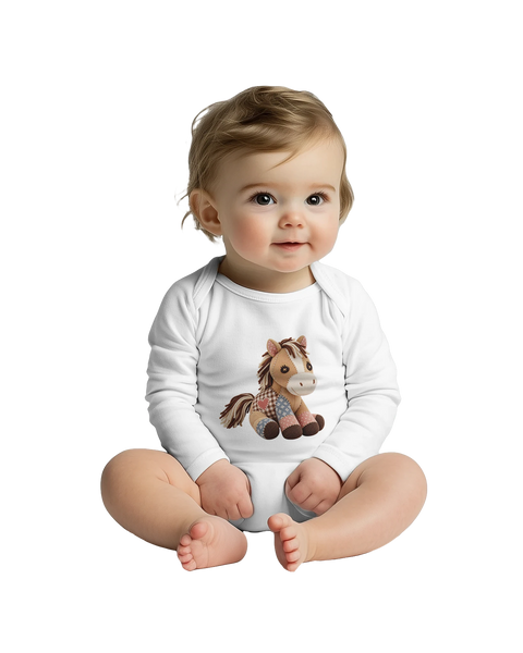 Patchwork-Pippa – Baby-Strampler langarm
